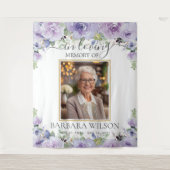 Tenture Purple Lilac Floral Photo Funéraire (Devant)