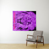 Tenture Purple Lion Blacklight Techno Life (En situation (horizontale))