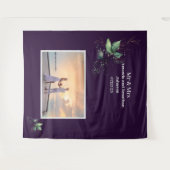 Tenture Purple Moderne Photo Verdure Mariage fond (Devant (Horizontal))