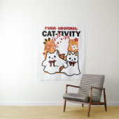 Tenture Purr-anormal Cat Cat mignonne Halloween Conception (En situation)