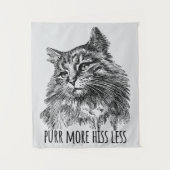 Tenture Purr More Hiss Less Pretty Kitty (Devant)
