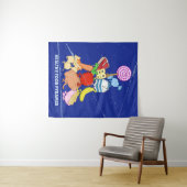 Tenture Pyramide alimentaire saine dessin humoristique (En situation (horizontale))