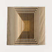 Tenture Pyramide jaune abstraite incluant en profondeur (Devant (Horizontal))