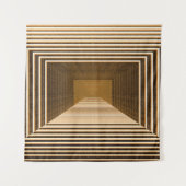 Tenture Pyramide jaune abstraite incluant en profondeur (Devant)