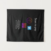 Tenture Q R code venmo scanner pour payer ajouter le logo  (Devant (Horizontal))