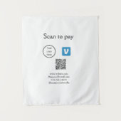 Tenture Q R code venmo scanner pour payer ajouter le logo  (Devant)