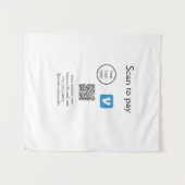 Tenture Q R code venmo scanner pour payer ajouter le logo  (Devant (Horizontal))