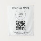 Tenture QR Code Événement Séminaire Partie Logo Modèle tex (Devant)