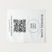 Tenture QR Code Événement Séminaire Partie Logo Modèle tex (Devant (Horizontal))