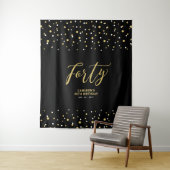 Tenture Quarante | Toile de fond pour fête d'anniversaire  (En situation)