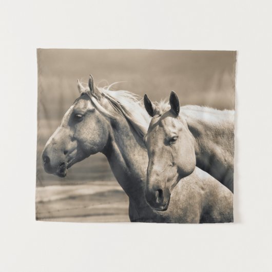 Tenture Quart De Chevaux Sur Les Prairies Canadiennes (Devant (Horizontal))