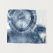 Tenture Quasars - cercles bleus noirs d'encre (Devant (Horizontal))