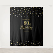 Tenture Quatre-vingts | Gold & Black 80th Birthday Party B (Devant)
