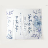 Tenture Quelque Chose de Bleu Invitation Baby Shower Marié (Devant (Horizontal))