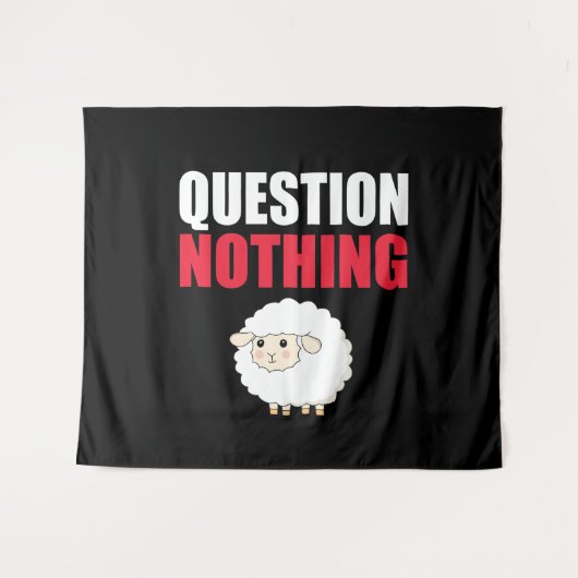 Tenture Question Aucun mouton (Devant (Horizontal))
