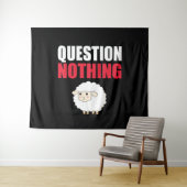 Tenture Question Aucun mouton (En situation (horizontale))