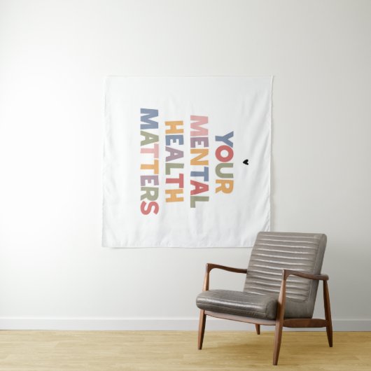 Tenture Questions de santé mentale (En situation (horizontale))