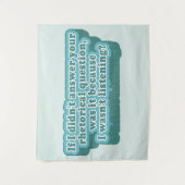 Tenture Questions rhétoriques Grammaire amusante (Devant)