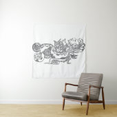 Tenture Quetzalcoatl Aztec Art (En situation (horizontale))