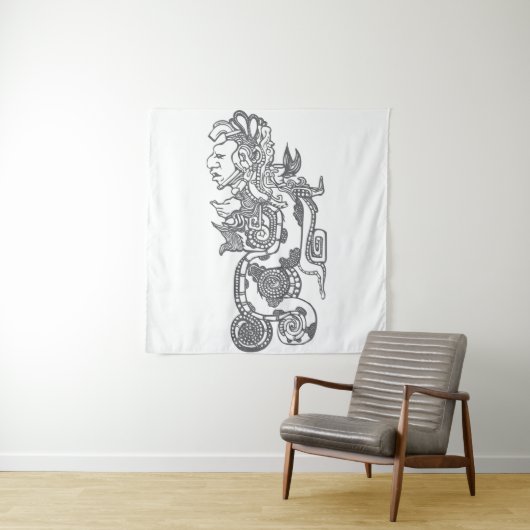 Tenture Quetzalcoatl Aztec Art (En situation)