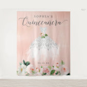 Tenture Quinceanera 15e anniversaire Décor Décor (Devant)