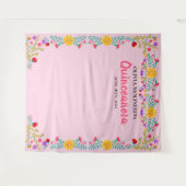 Tenture Quinceanera rose Fond photo Parti mexicain (Devant (Horizontal))