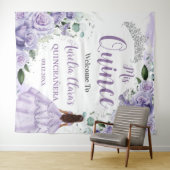 Tenture Quinceañera Roses Violettes Princesse Fleurie Bien (En situation (horizontale))