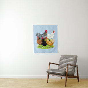 Tenture Quintette de poulet liée au sexe