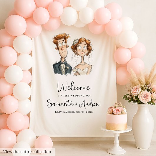 Tenture Quirky Mariage Tapestry Watercolor Fête des jeunes