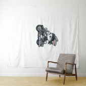 Tenture Rabbit Boba Tea Bubble Tea Kawaii Thème Cute Rabbi (En situation (horizontale))