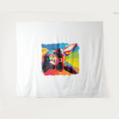 Tenture Rabbit d'art pop (Devant (Horizontal))