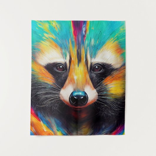 Tenture Raccoon Animal Discovery Aventure Nature Planet (Devant)