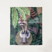 Tenture Raccoon raid l'éleveur d'oiseaux (Devant)