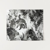 Tenture Raccoon Stream Tapestry | Forest Wildlife Art  (Devant (Horizontal))
