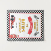 Tenture Race Car Start Your Engines 1st Birthday (Devant (Horizontal))