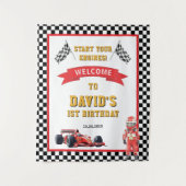 Tenture Race Car Start Your Engines 1st Birthday (Devant)