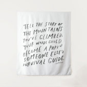 Tenture Racontez votre histoire - citations inspirantes au (Devant)