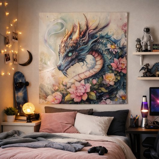Tenture Radiant Dragon Blossom Fantasy Art