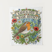 Tenture Radicalized by Basic Decency Aesthetic Art Bird (Devant)