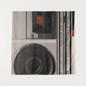 Tenture Radiocassette radio stéréo portable rétro obsolète (Devant (Horizontal))