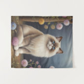 Tenture Ragdoll Chat dans Jardin Fluffy Animaux de compagn (Devant (Horizontal))