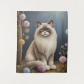 Tenture Ragdoll Chat dans Jardin Fluffy Animaux de compagn (Devant)