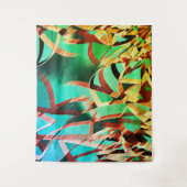 Tenture Raies Brown sur vert rustique et aquamarine (Devant)