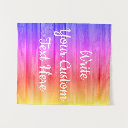 Tenture Rainbow Birthday Party Photo Boot Backdrop Prop (Devant (Horizontal))