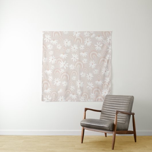 Tenture Rainbow Daisy Dream #3 #dreamy #wall #art (En situation)