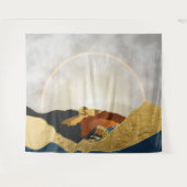 Tenture Rainbow Gold Metallic Mountain Soleil brillant (Devant (Horizontal))