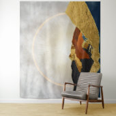 Tenture Rainbow Gold Metallic Mountain Soleil brillant (En situation)