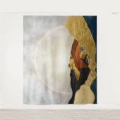 Tenture Rainbow Gold Metallic Mountain Soleil brillant (Devant)