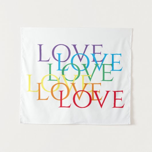 Tenture RAINBOW LOVE Tapestry (Devant (Horizontal))