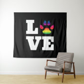 Tenture Rainbow paw (En situation (horizontale))